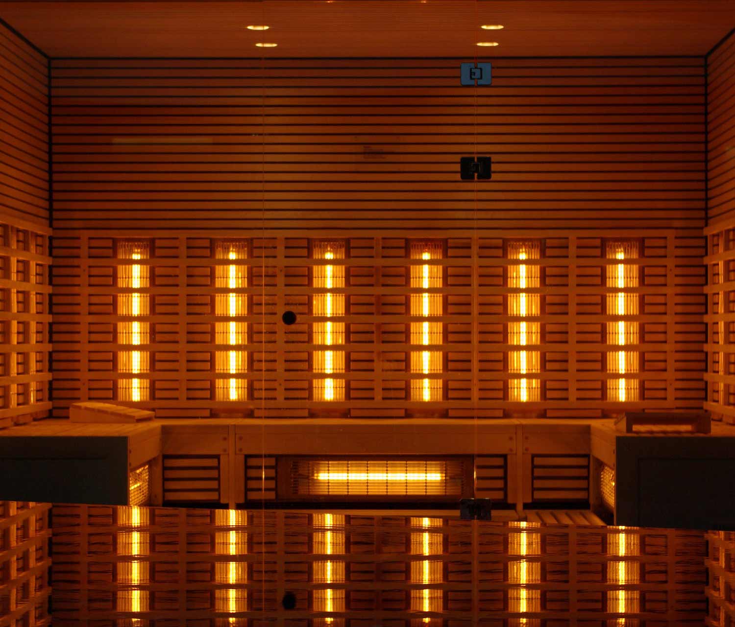 sauna lumieres rouges